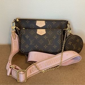 Louis Vuitton multi pochette in blush / pink